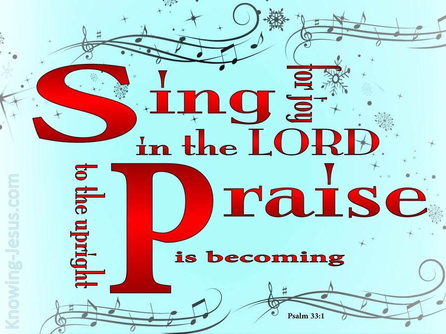 Psalm 33:1 Sing Joyfully To The Lord (red)